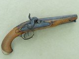 Antique Custom-Made Damascus Double Barrel .50 Caliber Percussion Pistol
*Unmarked & Likely European in Origin **SOLD** - 5 of 25