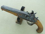 Antique Custom-Made Damascus Double Barrel .50 Caliber Percussion Pistol
*Unmarked & Likely European in Origin **SOLD** - 20 of 25