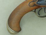 Antique Custom-Made Damascus Double Barrel .50 Caliber Percussion Pistol
*Unmarked & Likely European in Origin **SOLD** - 6 of 25