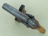 Antique Custom-Made Damascus Double Barrel .50 Caliber Percussion Pistol
*Unmarked & Likely European in Origin **SOLD** - 9 of 25