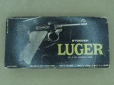 Circa 1975 Vintage Stoeger .22 Caliber Luger w/ Box, Manual, Warranty Card, Etc.
** Exceptional Condition ** SOLD - 2 of 25