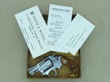 1972 Vintage Smith & Wesson Model 60 Stainless Chief's Special .38 Special Revolver w/ Original Box, Manual, Etc. SALE PENDING - 3 of 24