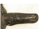1919-1950 Vintage H. H. Heiser Belt and
Holster Rig, Black Leather and Tooled, Fits Colt SAA 7 1/2 Inch Barrel - 6 of 11