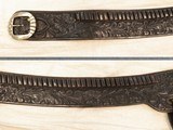 1919-1950 Vintage H. H. Heiser Belt and
Holster Rig, Black Leather and Tooled, Fits Colt SAA 7 1/2 Inch Barrel - 3 of 11