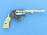 1964 Vintage Nickel 6" Smith & Wesson Military & Police Model 10-5 .38 Special Revolver w/ Antique Bone Grips
** Spectacular M&P Model! ** SOLD - 1 of 24