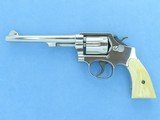 1964 Vintage Nickel 6" Smith & Wesson Military & Police Model 10-5 .38 Special Revolver w/ Antique Bone Grips
** Spectacular M&P Model! ** SOLD - 5 of 24