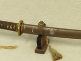 WW2 Imperial Japanese Military Type 94 Officer's Samurai Sword / Shin-Gunto w/ Scabbard
* Showa Period & Signed by Takeshita Sukemitsu * - 10 of 25