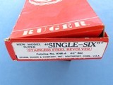 Ruger New Model Single Six, Stainless, Cal. .22 LR/.22 Mag., 6 1/2 Inch Barrel, 1978 Vintage**SOLD** - 9 of 11