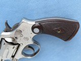 ** SOLD ** Smith & Wesson Hand Ejector (Model of 1905-4th Change), Cal. .32-20, 5 Inch Barrel, Nickel, 1939 Vintage - 4 of 10
