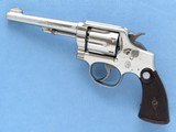 ** SOLD ** Smith & Wesson Hand Ejector (Model of 1905-4th Change), Cal. .32-20, 5 Inch Barrel, Nickel, 1939 Vintage - 1 of 10