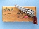 Uberti 1858 Remington Repro, Stainless Steel, Cal. .44 Percussion
PRICE:
SOLD - 1 of 11