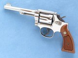 Smith & Wesson Model 10, Nickel, Cal. .38 Special, 5 Inch Barrel - 1 of 9