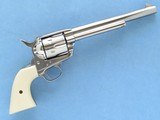 Great Western Arms Co. Single Action, Cal. .22 LR, 7 1/2 Inch Barrel, Nickel Finished - 1 of 10