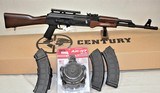 CENTURY ARMS C93V2 AK WITH BOX, EXTRA MAGS, DRUM AND SCOPE MOUNT 7.62 X 39 SOLD - 1 of 20