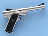 Ruger Mark II, 5 1/2 Inch Heavy Barrel Target, Cal. .22 LR, Stainless - 1 of 7