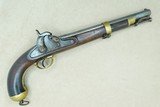 1856 Vintage Springfield Model 1855 Pistol Carbine in .58 Caliber Cap & Ball
** Excellent All-Original Example ** "SOLD" - 1 of 25
