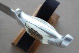 Vintage R.H. Ruana Bonner, Montana Stag Sticker Model Knife w/ Scabbard & Stone
** M-Stamped Ruana ** SOLD - 11 of 13