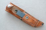 Vintage R.H. Ruana Bonner, Montana Stag Sticker Model Knife w/ Scabbard & Stone
** M-Stamped Ruana ** SOLD - 13 of 13
