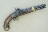 1854 Vintage U.S. Military Model 1842 Dragoon Pistol by I.N. Johnson of Middletown, CT. in .54 Caliber Cap & Ball
** All-Original! ** - 1 of 25