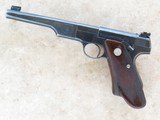 1938 Vintage Colt 1st Series Woodsman Bullseye Match Target chambered in .22 Long Rifle w/ 6.6" Barrel ** Elephant Ear Grips **