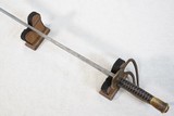 American Civil War U.S. Model 1840 "Wrist Breaker" Cavalry Sword w/ Scabbard
** Possible Confederate / Unmarked Import ** - 18 of 25