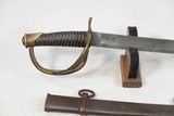 American Civil War U.S. Model 1840 "Wrist Breaker" Cavalry Sword w/ Scabbard
** Possible Confederate / Unmarked Import ** - 13 of 25