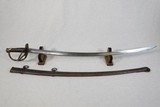 American Civil War U.S. Model 1840 "Wrist Breaker" Cavalry Sword w/ Scabbard
** Possible Confederate / Unmarked Import ** - 12 of 25