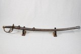 American Civil War U.S. Model 1840 "Wrist Breaker" Cavalry Sword w/ Scabbard
** Possible Confederate / Unmarked Import ** - 2 of 25