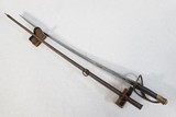 American Civil War U.S. Model 1840 "Wrist Breaker" Cavalry Sword w/ Scabbard
** Possible Confederate / Unmarked Import ** - 25 of 25