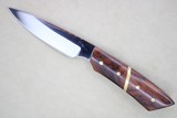 **SOLD** Kell Knives Custom Fixed Blade with 3.25" Blade, Cocobolo Scales & Leather Sheath ** Dean Kell / Colorado ** - 3 of 6