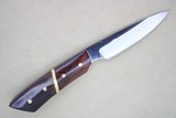 **SOLD** Kell Knives Custom Fixed Blade with 3.25" Blade, Cocobolo Scales & Leather Sheath ** Dean Kell / Colorado ** - 4 of 6