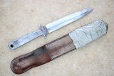 ** SOLD ** WWII / 1940's Vintage U.S. Military C. Langbein Stiletto Fighting Knife w/ Sheath ** Rare WWII Fighting Knife / New York Manufactured ** - 2 of 15