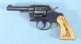 **SOLD** Colt Official Police Revolver Chambered in .38 Special Caliber **Cool Retro Stag Grips - Mfg 1940** - 1 of 14