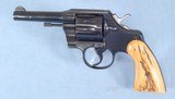 **SOLD** Colt Official Police Revolver Chambered in .38 Special Caliber **Cool Retro Stag Grips - Mfg 1940** - 4 of 14