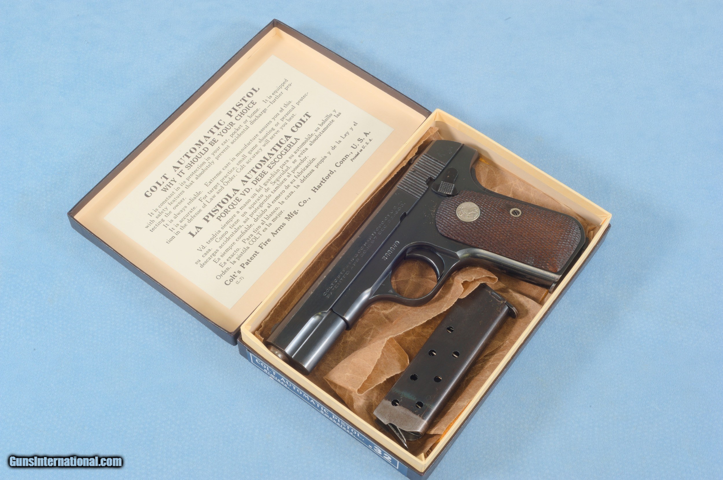 Colt 1903 Hammerless Pistol in .32 Auto Caliber **Mfg 1930 ...