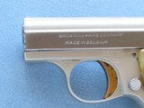 **SOLD** 1966 Vintage Browning Baby Lightweight Model .25 ACP Pistol
** Factory Chrome & Alloy Model ** - 2 of 13