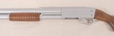 * SOLD * Ithaca Satin/Matte Nickel Model 37 Featherlight DS Police Special Pump Shotgun in 12 GA **Scarce Nickel Finish - 9 of 14