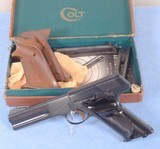 Colt Woodsman Match Target Semi Auto Pistol in .22 Long Rifle **Letter of Authenticity - Original Box - Mfg 1955 - 3 Mags and extra Grips** - 2 of 25