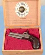 Superposed Double Barrel Percussion Traveling Pistol with Folding Triggers **Unique Man Cave Conversation Piece in Converted Cigar Box** - 1 of 16