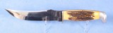 Case Model 523-6 Stag Handled Fixed Blade Knife with Leather Sheath **Mfg 1940-1965 - 3 of 13