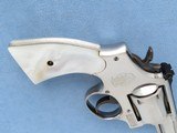 ** SOLD ** Smith & Wesson Model 15 Combat Masterpiece, Factory Nickel Finish, Pearl Grips, Cal. .38 Special, 1968 Vintage, Rare - 5 of 10