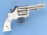 ** SOLD ** Smith & Wesson Model 15 Combat Masterpiece, Factory Nickel Finish, Pearl Grips, Cal. .38 Special, 1968 Vintage, Rare - 2 of 10