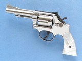 ** SOLD ** Smith & Wesson Model 15 Combat Masterpiece, Factory Nickel Finish, Pearl Grips, Cal. .38 Special, 1968 Vintage, Rare - 9 of 10