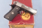 Colt Combat Officers Model Semi Auto Pistol in .45 Auto **Mfg 1988
Makers Box**