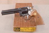 **SOLD** Colt Python Double Action Revolver Chambered in .357 Magnum Caliber **6 Inch vented Barrel - Blued - Mfg 1965 - Beautiful Grips - Box** - 1 of 24