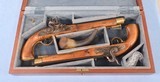 ** SOLD ** Turner Kirkland Belgian Pistol Set in .41 Caliber **Flint and Percussian Set in Case - Mfg 1960s** - 1 of 24