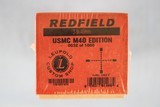 ** SOLD ** NIB Redfield /
Leupold USMC M40 Edition 3-9x40mm Scope w/ NIB Badger Ordnance M40 Replica Mount ** 1 of 1000 !! / Scarce !! ** - 1 of 6