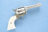 ** SOLD ** Exceptional One of a Kind Cased Set of .45 Colt Single Action Army Revolvers *Custom Shop Engraved w/ Black Powder Frame & Ivory Handles** - 15 of 25