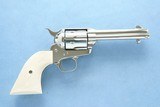 ** SOLD ** Exceptional One of a Kind Cased Set of .45 Colt Single Action Army Revolvers *Custom Shop Engraved w/ Black Powder Frame & Ivory Handles** - 20 of 25