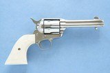 ** SOLD ** Exceptional One of a Kind Cased Set of .45 Colt Single Action Army Revolvers *Custom Shop Engraved w/ Black Powder Frame & Ivory Handles** - 16 of 25